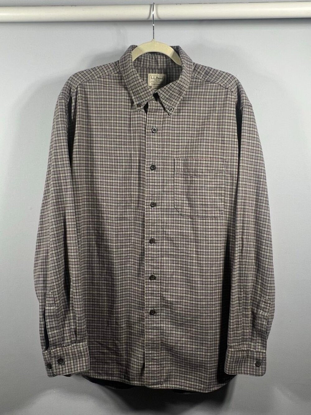 LL Bean Shirt Mens Wicked Good Flannel Traditional Fit Large Cabincore Outdoor